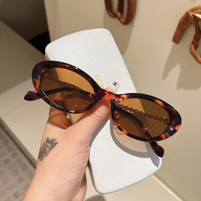 Oval Shape Sunglasses Women European American Style UV Protection Fashion Trendy Sun Glasses for Women Men