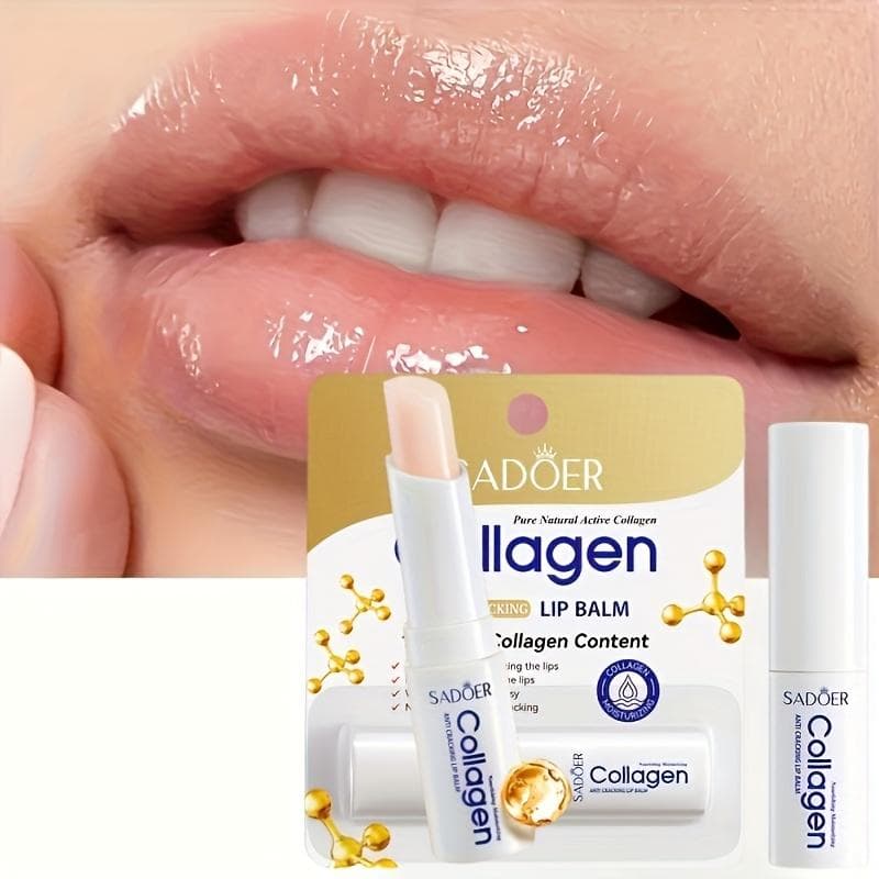 Hydrating Lip Balm Moisturizing Lip Gloss Collagen Lip Balm- Soft & Smooth Lips Long-Lasting Lipstick Lip Care 1pc