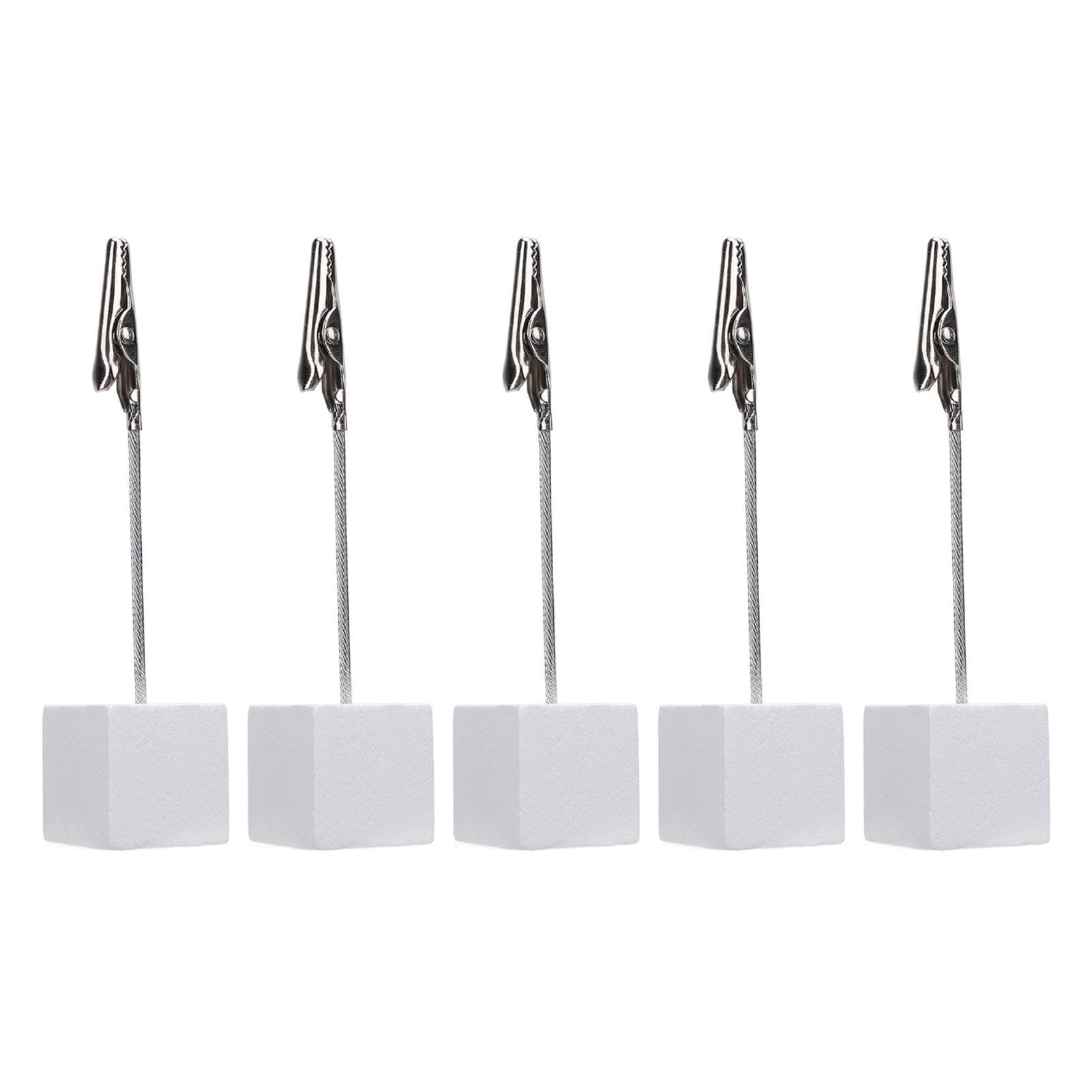 10Pcs Table Number Card Holder Wooden Block Crocodile Clip Photo Holder with for Memos Reminders