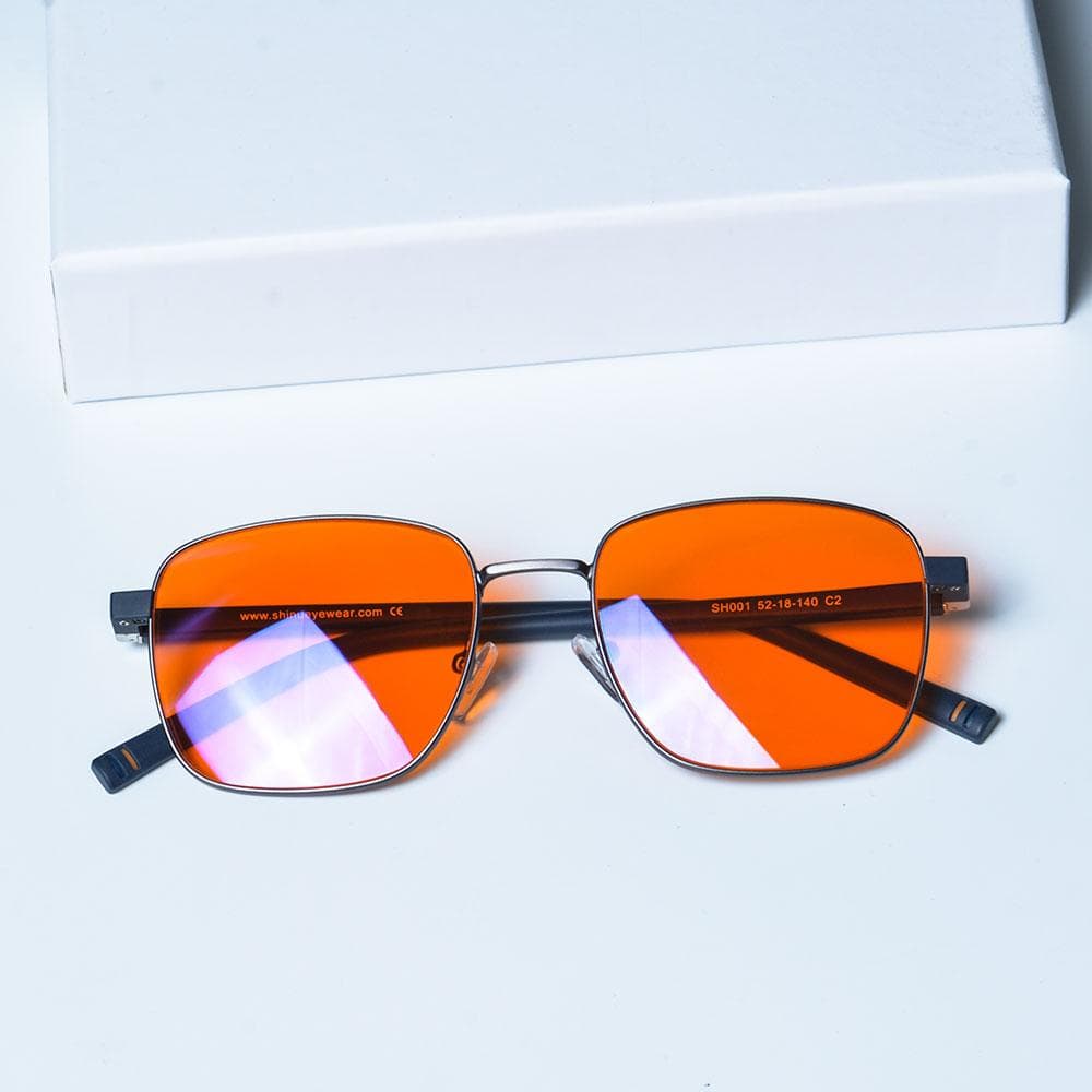 SHINU Blue Light Blocking Glasses for Men Orange Lens Computer Gaming Glasses Birthday Gift for Husband