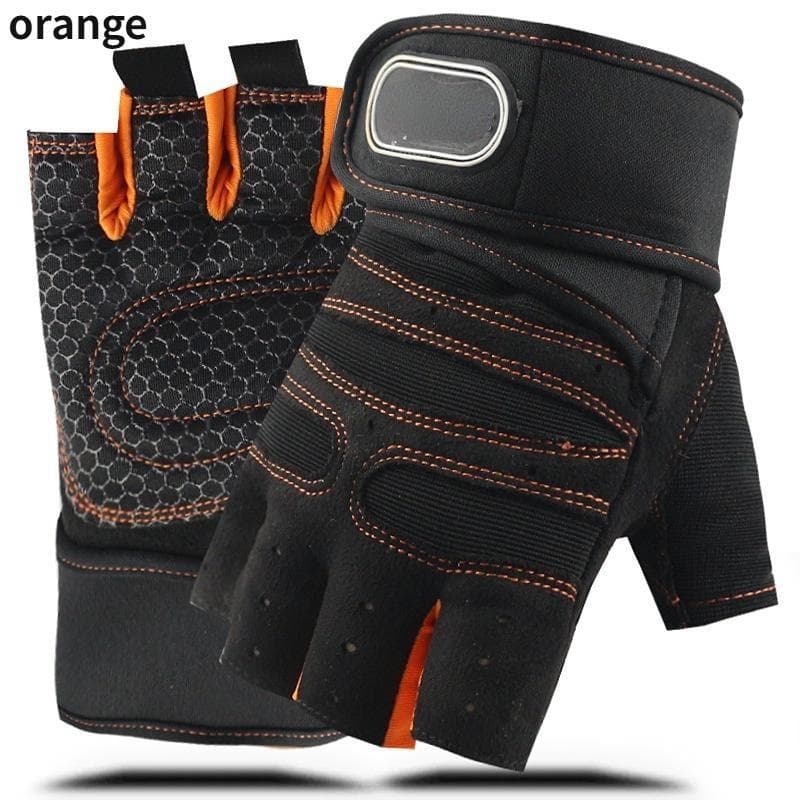Weight Lifting Gloves Full Palm Protectiong Gloves Workout Gloves for Gym Cycling Exercise Breathable Super Lightweight for Mens and Women Glove XL orange
