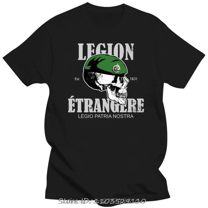 Men France Apedes Legio Patria Nostra T Shirt French Foreign Legion Cotton Clothing Tshirt Streetwear Tees Birthday Gift T-Shirt L black