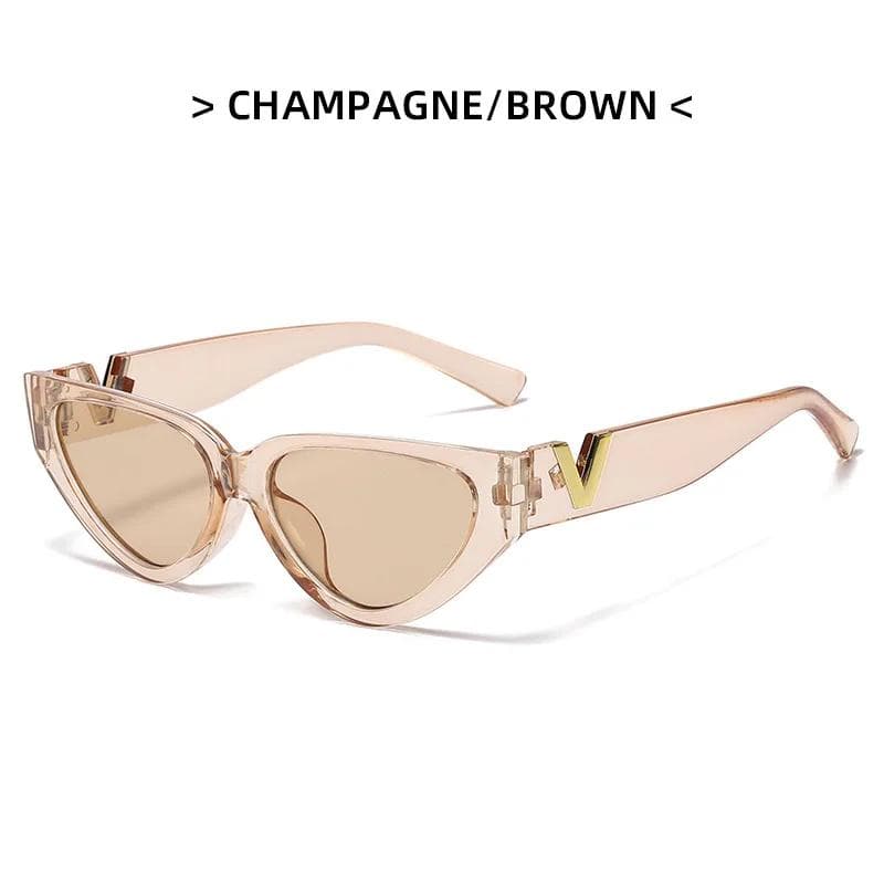 Luxury Women Designer Sunglasses Fashion Cat Eye Stylish Ladies Eyewear UV400 Protection Gafas De Sol 1PC