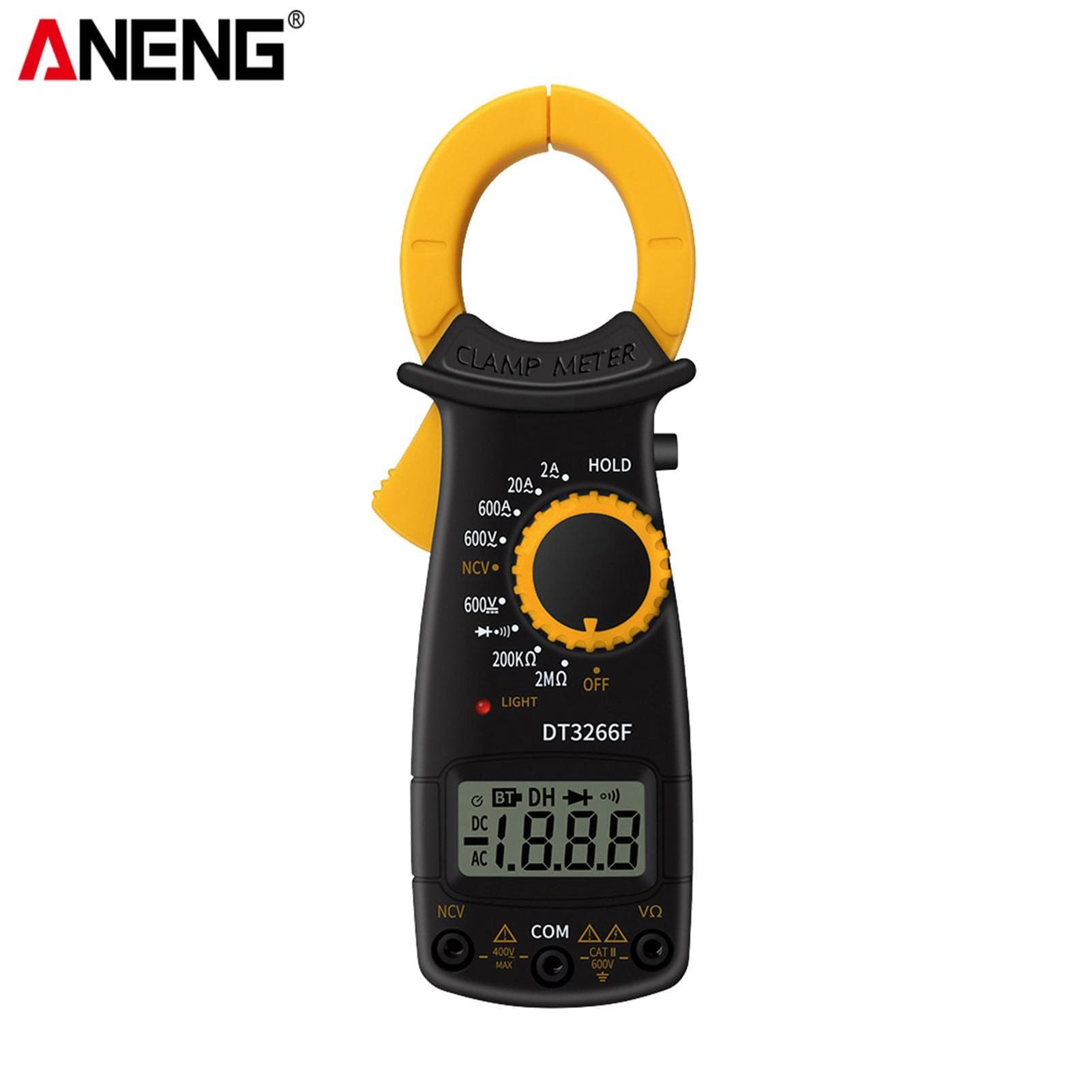 Digital Clamp Meter Multimeter Handheld AC DC Voltage Current Voltmeter Diode Resistance yellow