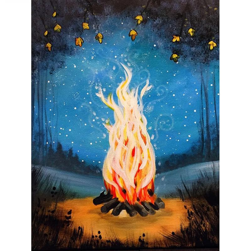 5D DIY Diamond Painting Cross Stitch bonfire Diamond Embroidery Home Decoration 20X30CM