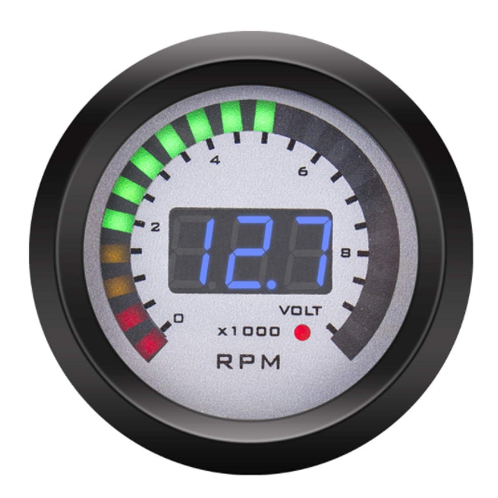 Digital Tachometer 52mm2in 0?9999 RPM Replacement for 12V 468 Cylinder Gasoline Vehicles