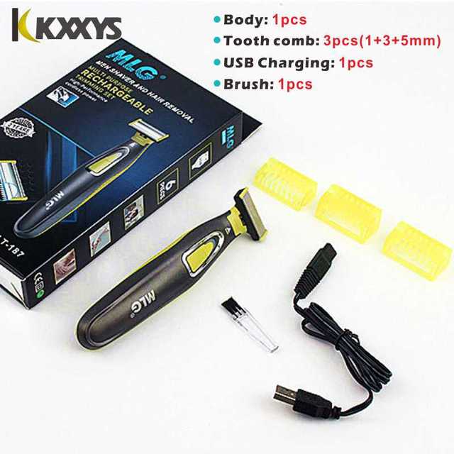 One Blade Hybrid Electric Trimmer Shaver USB Rechargeable Waterproof Beard Grooming Body Hair Groomer for Men and Women
