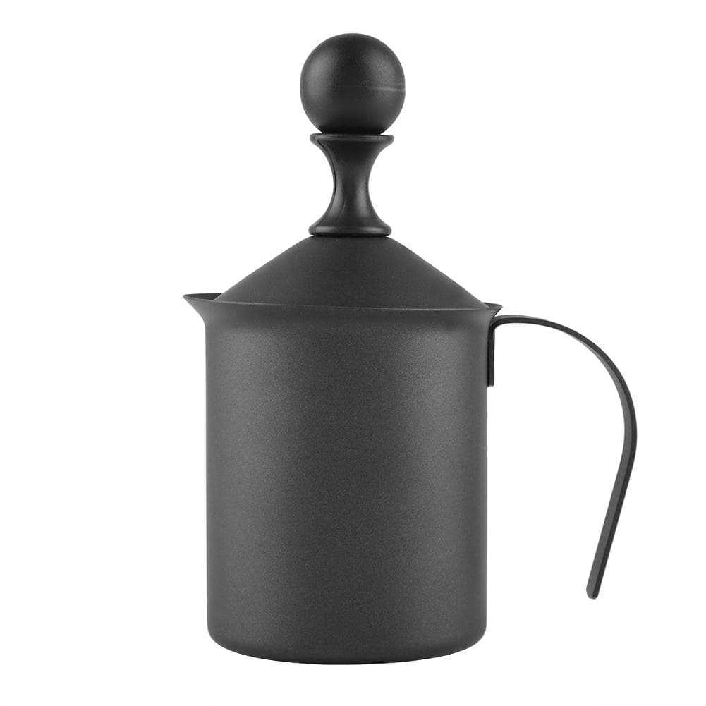 Stainless Steel Manual Double Mesh Milk Frother Foam Maker Coffee Decoration Tool (400ml)