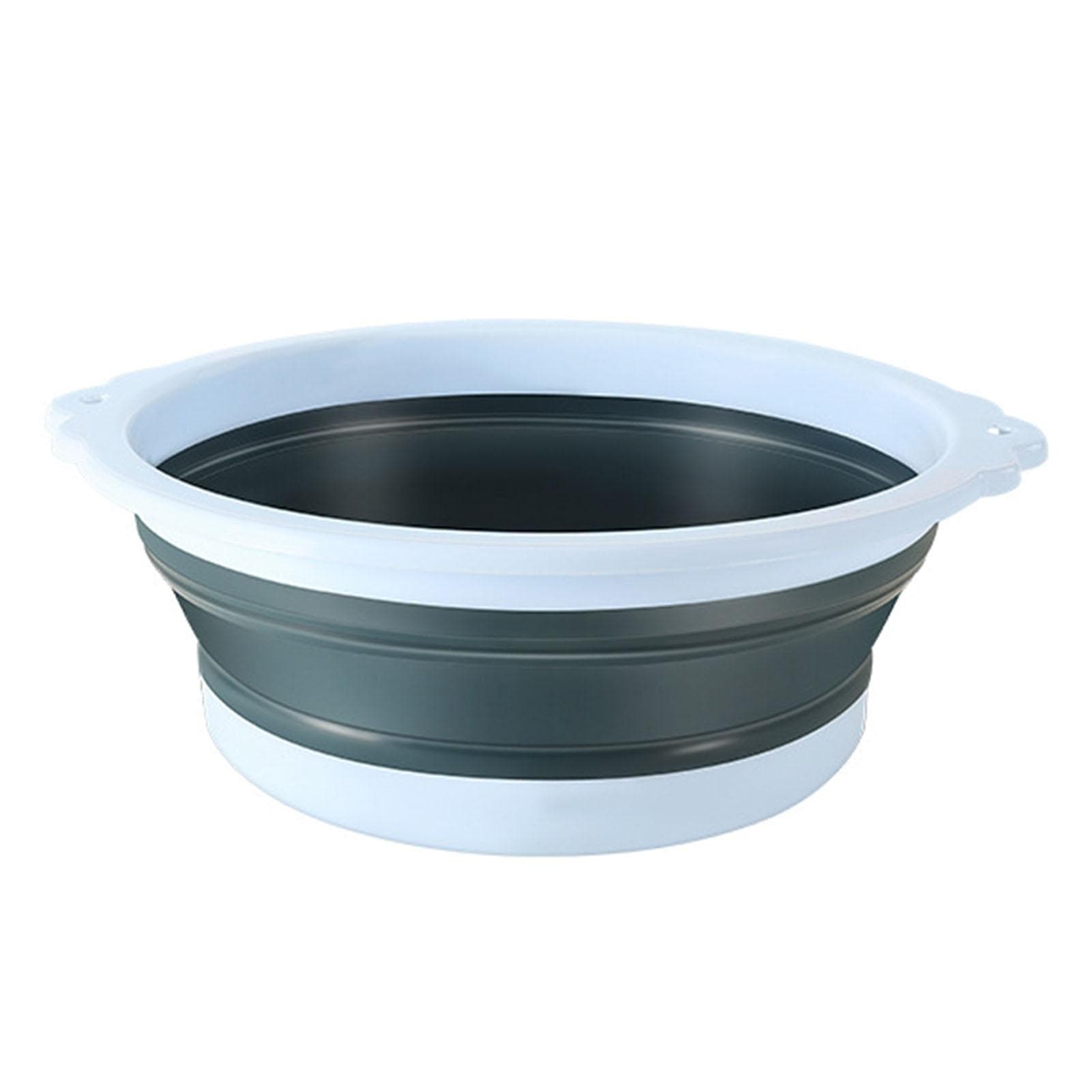 Foldable Washbasin Portable Plastic Thickened Foldable Basin for Travel Dormitory Washing Clothes L Small