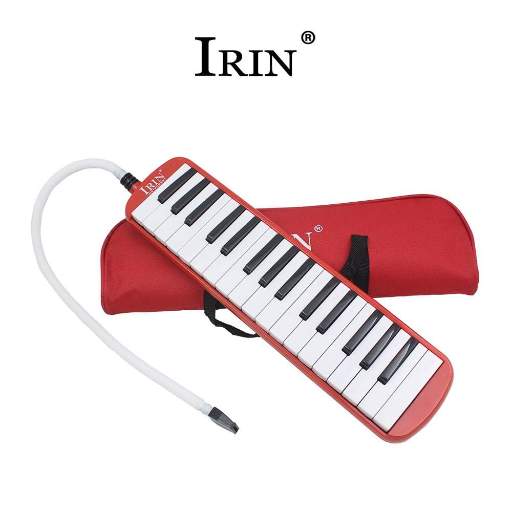 32 Piano Keys Melodica Musical Instrument  for Music Lovers Beginners Gift with Carrying Bag red