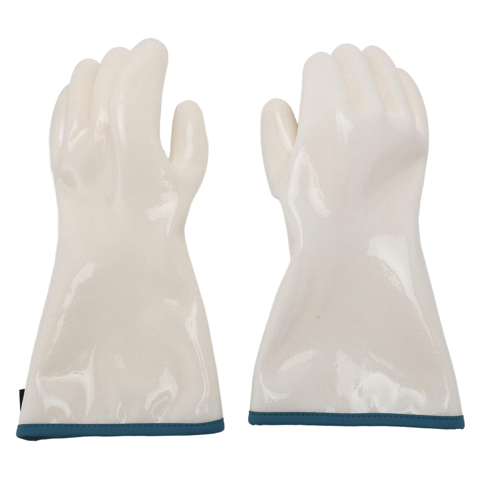 Silicone Oven Mitts 350 celsius Heat Proof Anti Stick Long BBQ Kitchen Gloves for Baking Cooking 2XL (Palm Width 12cm / 4.7in )