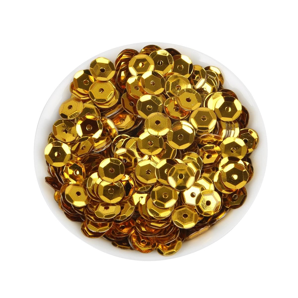 1200pcs(20g) 6mm Sequin PVC Flat Round Loose Sequins Paillettes Sewing Wedding Craft Women Garments Accessories gold