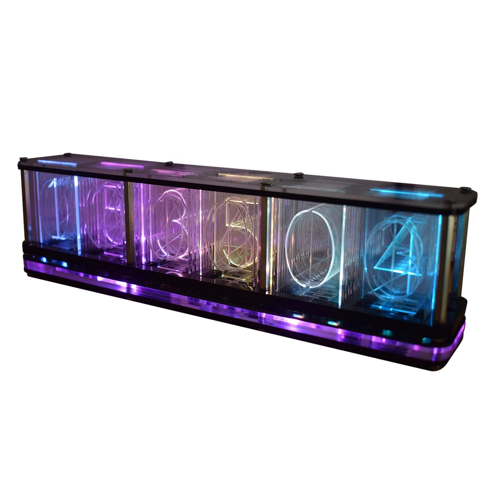 DS3231 Digital LED Alarm Clock Kit Large Font 6-digit Display Electronic Clock Bulk Music Spectrum in Bulk black