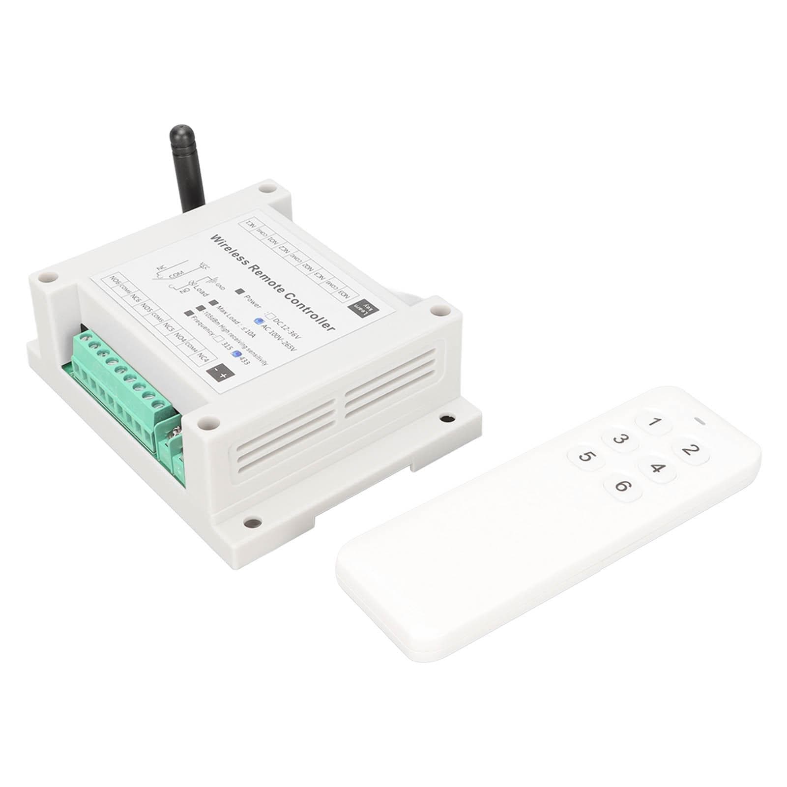 Remote Control Module 6 Channel Relay Controller Switch Board 433MHz AC 100‑265V