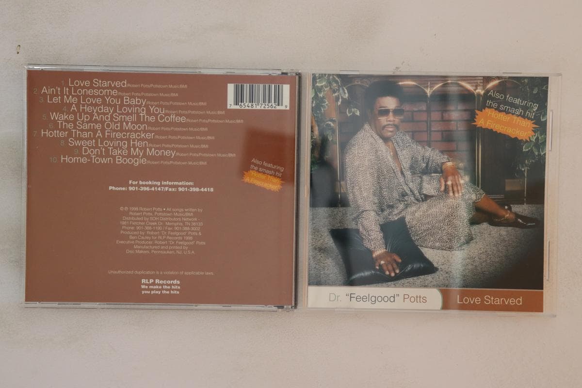 CD ROBERT DR. FEELGOOD POTTS - Love Starved RLP01022 RLPMIX RECORDS US Blues Used
