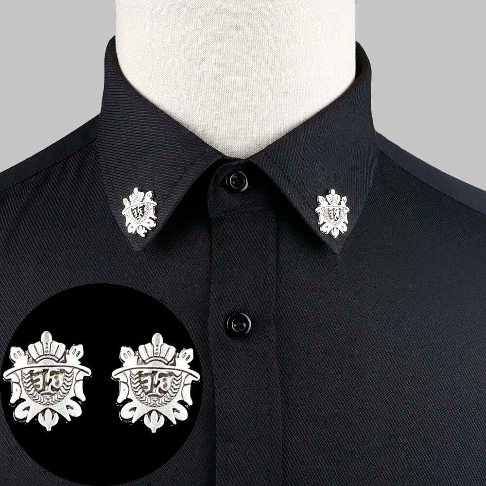 1 Pair Fashion Brooches Accessories Men and Women Shirt Sweater Collar Jewelry