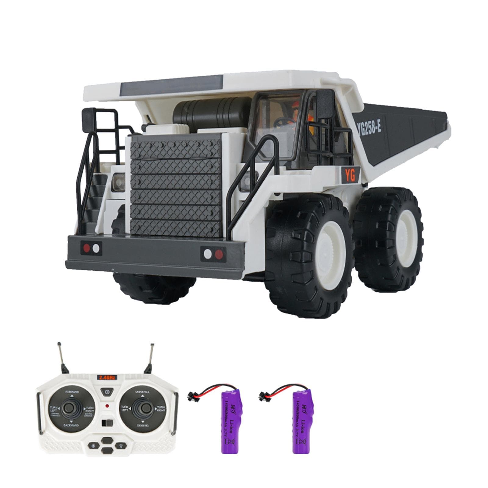 RC Excavator 1/20 2.4GHz 11CH RC Construction Truck Engineering Vehicles Educational Toys for Kids type 2-RC Dump Truck black