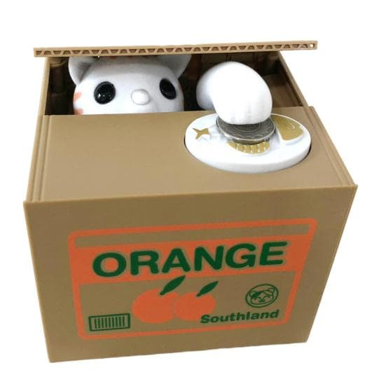 Piggy Bank Automatic Stealing Money Coin Bank Greedy Cat Piggy Bank US Coins Compatible Money Saving B