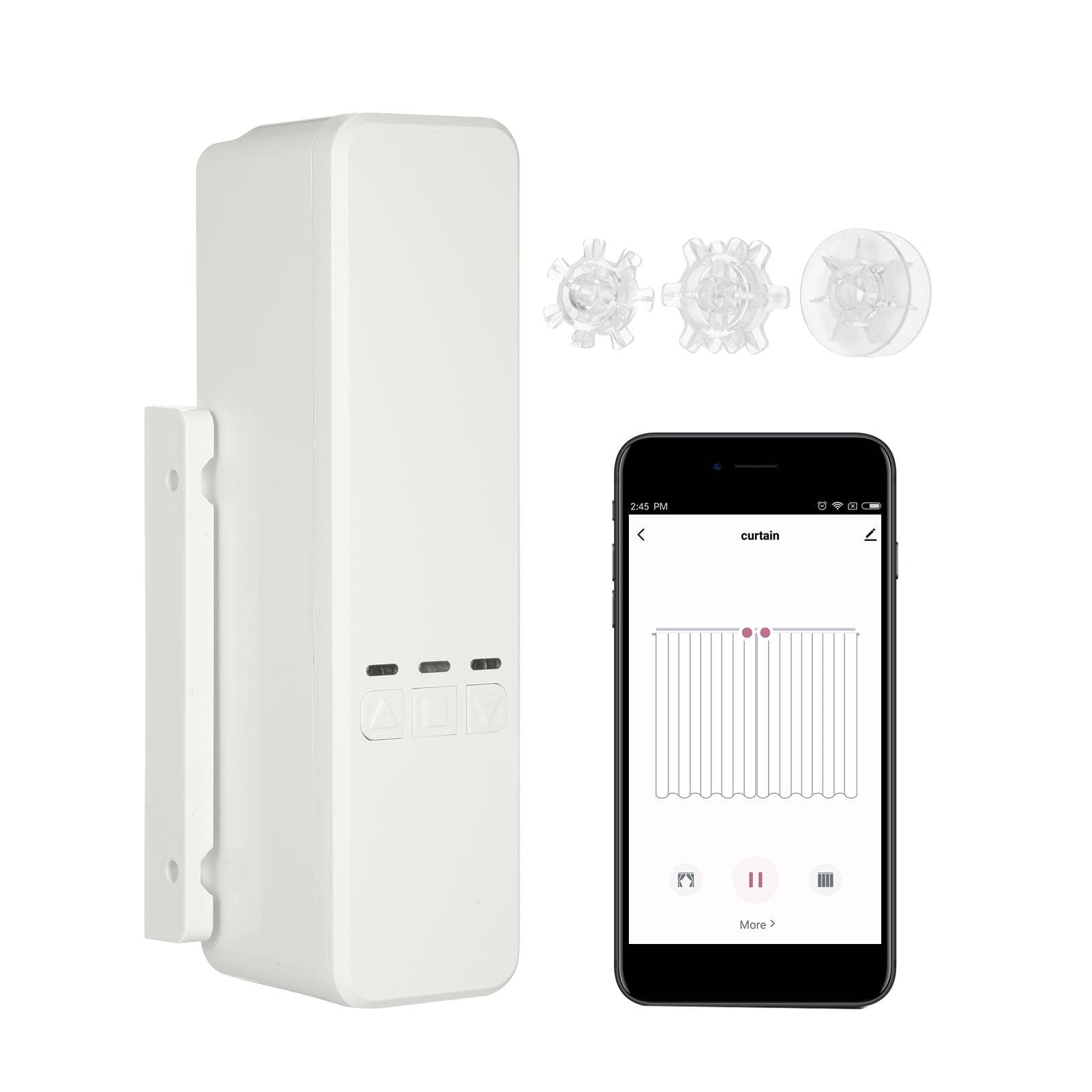 WiFi DIY Smart Motorized Chain Roller Blinds Shade Shutter Drive Motor APP Control Compatible with UK Plug white