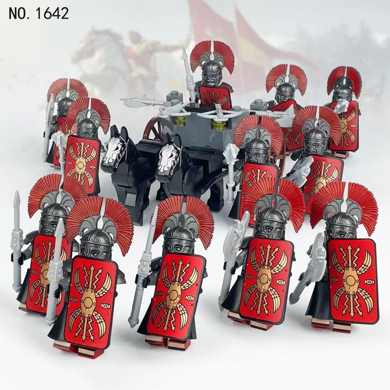 Medieval Roman Soldier Knight Figure Building Block Toy