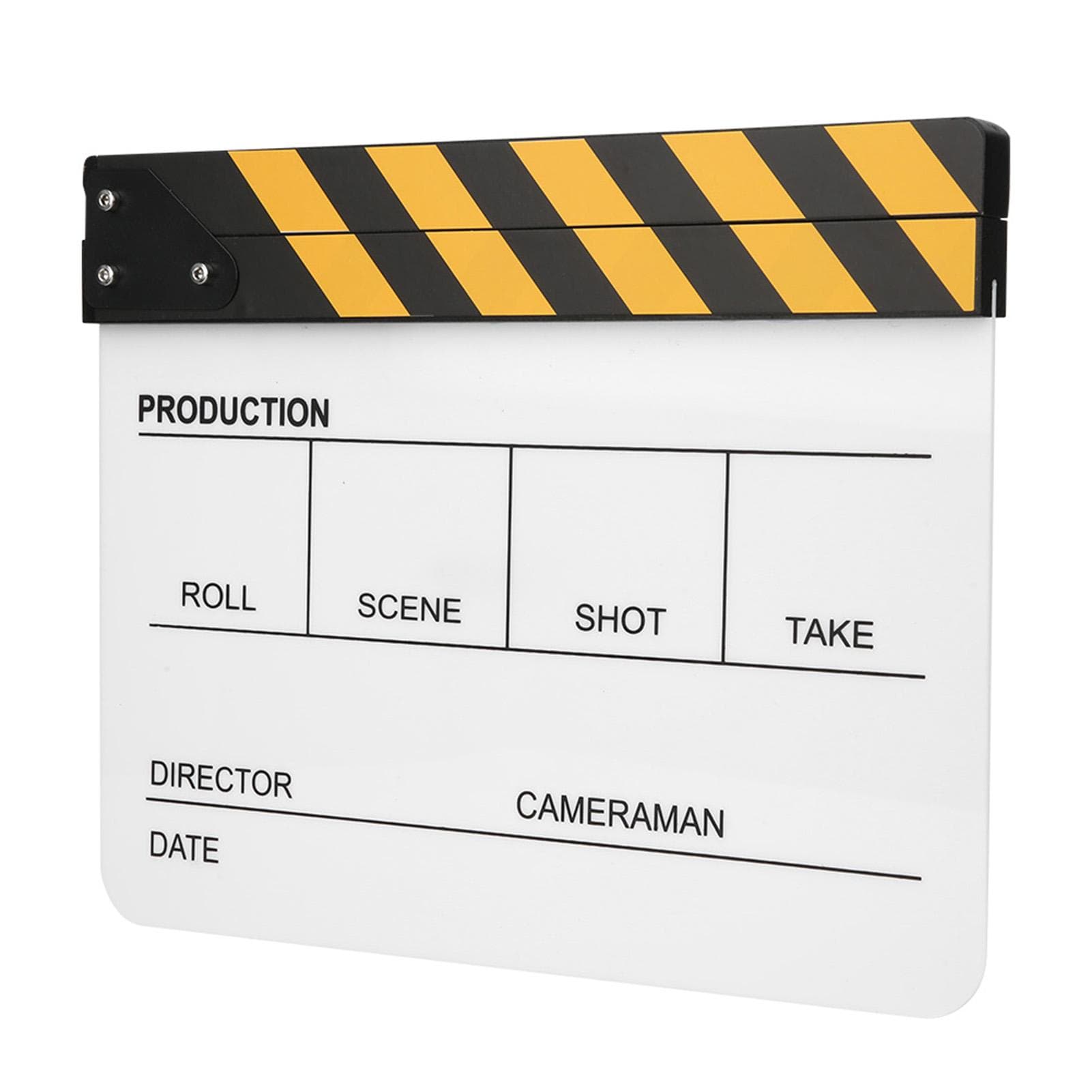 30x25CM Organic Acrylic Clapperboard Movie Film Director Action Clap Photography Tool(Colorful