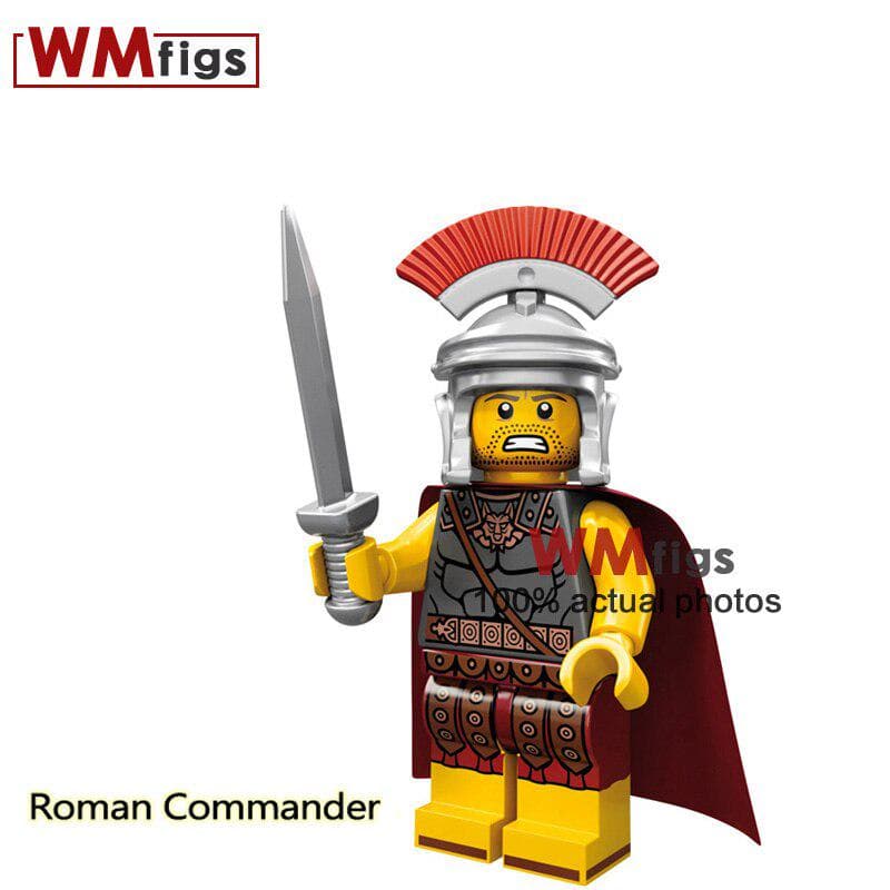 Medieval Knights Roman Commander Spartan Crusader Viking Warrior Middle Age Army Soldier Block Toys PG959
