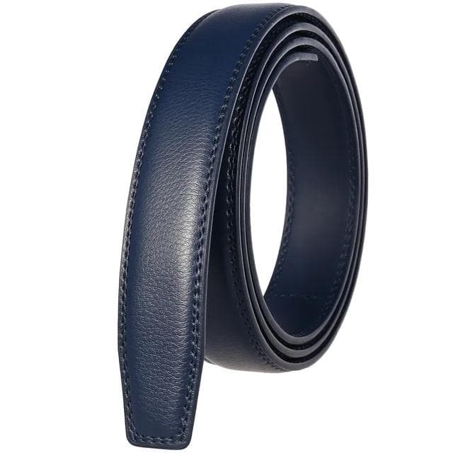 High Quality No Holes Cowhide Leather Belt Without Automatic Buckle Luxury Brand Mens Ratchet Belts Black Brown