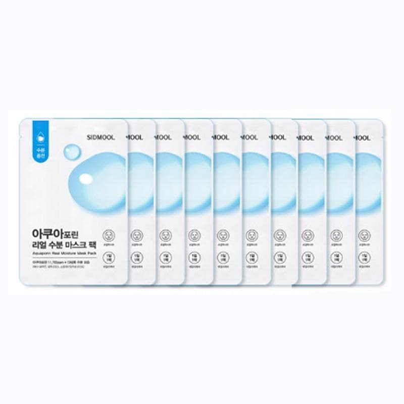 SIDMOOL Aquaporin Real Moisture Korean Mask Pack 23ml (3 Options) 10PCS
