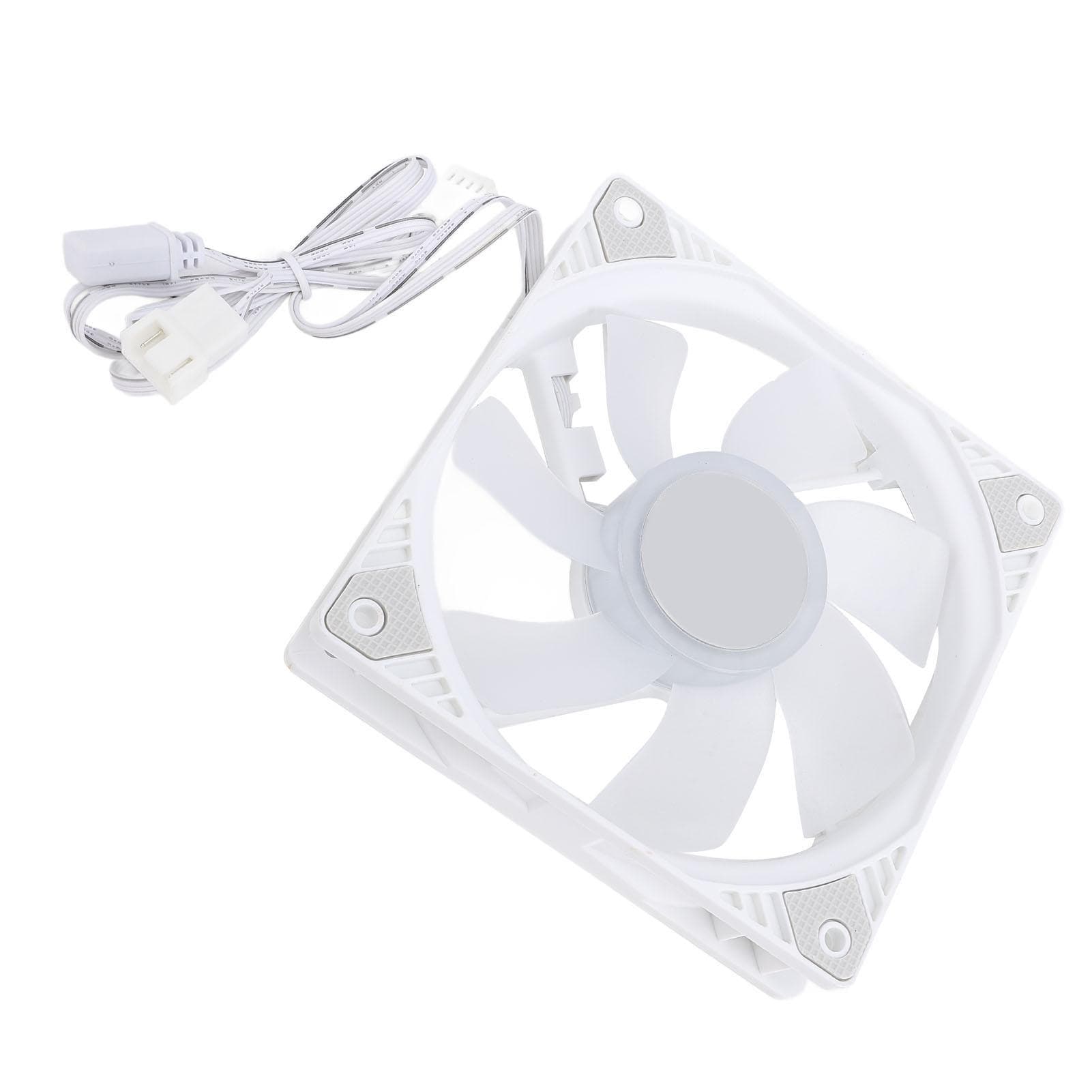 PC Case Fan Reverse Blade 120mm 4PIN PWM 5V ARGB MFDB Hydraulic Bearing 1500RPM Low Noise Computer white