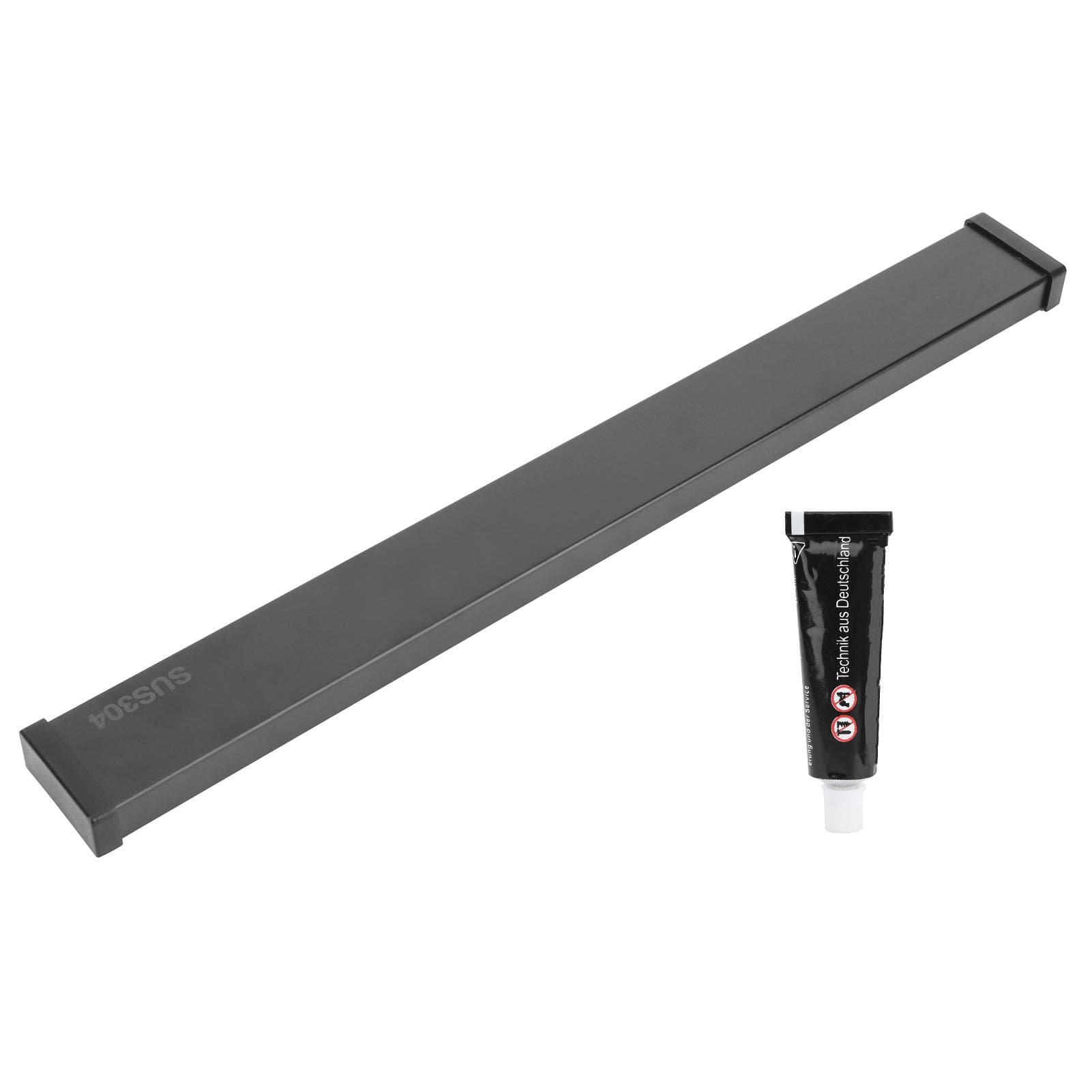 Wall Hanging Stainless Steel Magnetic Knife Rest Stand Storage Rack Kitchen Accessory50cm Black 50cm / 19.7in black