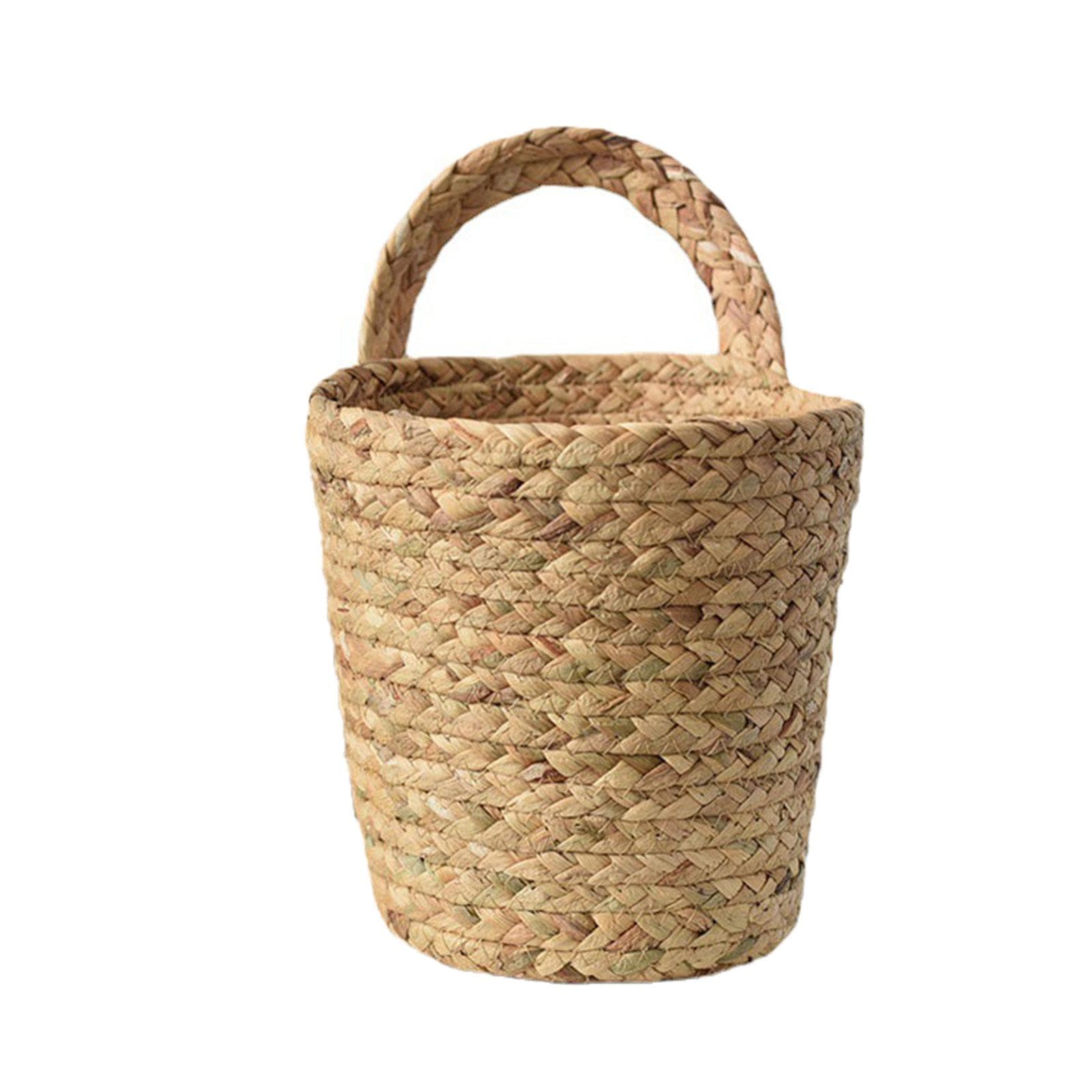 Seagrass Storage Basket Wall Hanging Basket Storage Rack Garden Plant Basket Pushgrass Hanging
