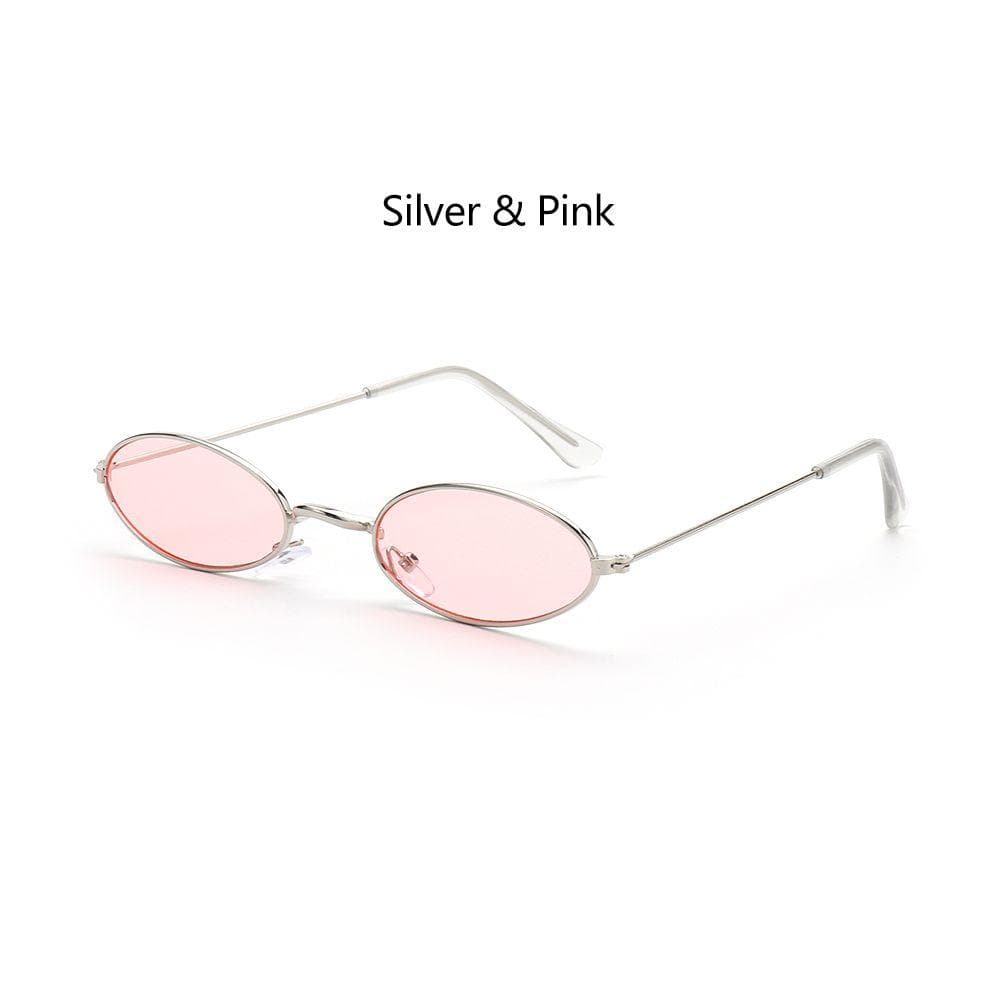 Retro Small Oval Sunglasses Vintage Shades Sunglasses Women 2023 for Men Women Eyeglasses 90s Street Style Sun Glasses
