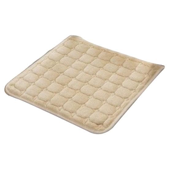 Chair Seat Mat Comfortable Plush Square Seat Pad Non-Slip Sofa Chair Cushion for Home Office Outdoors beige