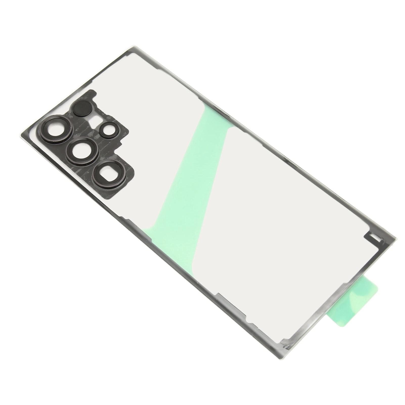 Back Glass Cover Replacement for Galaxy S23 Ultra 5G Transparent Phone Rear Panel Housing Cover black