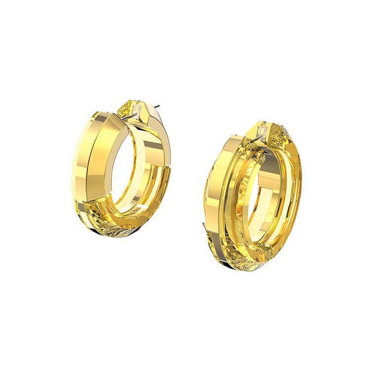 Swarovski Lucent Large Hoop Earrings Women earrings Yellow 5613548 Yellow,F