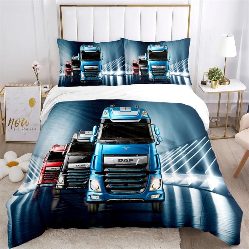 DAF Truck Casal Bedding Se Duvet Cover Set with Pillowcase Home Textile Twin Full Queen King Children's Gift 140X200cm-2pcs