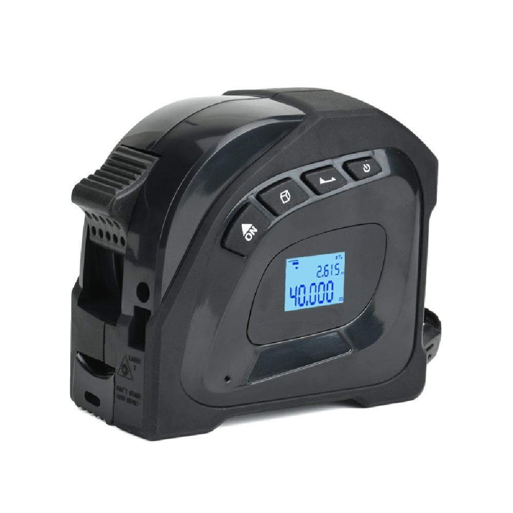 2in1 Laser Rangefinder 5m Tape Measure Ruler LCD Display with Backlight Distance Meter Building