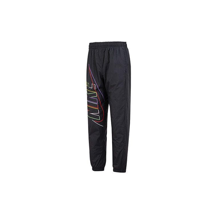 Nike Woven Casual Joggers With Large Logo Men Bottoms Black DX0622-010 XS