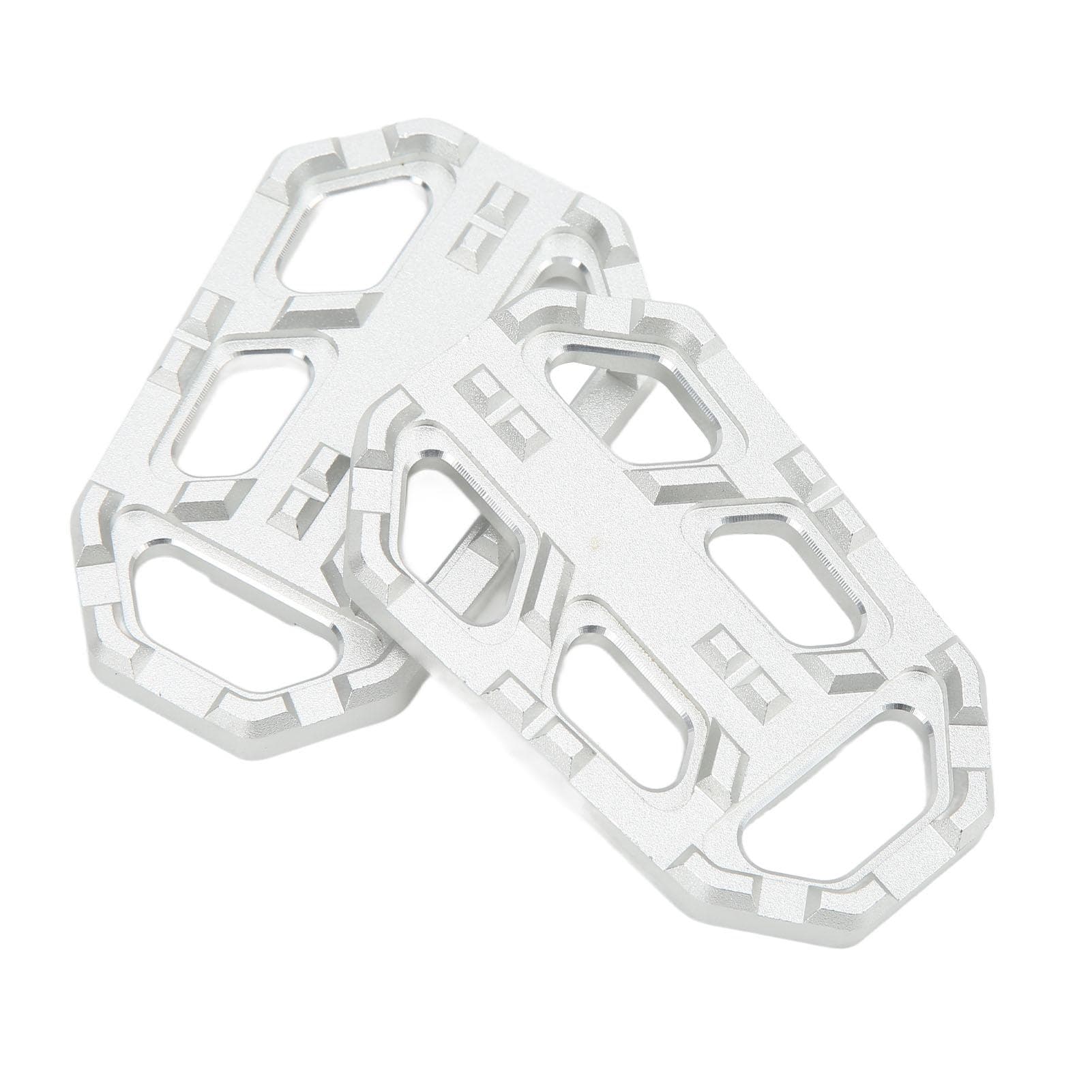 2PCS Motorcycle Widen Footrest Pedals Aluminium Alloy Replacement for CB500X 2015?2016Silver silver