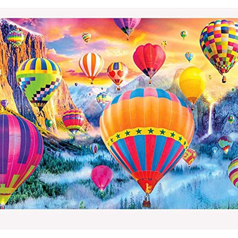 Diamond Painting Colorful Hot Air Balloon Diamond Embroidery Cross Stitch 20X30CM