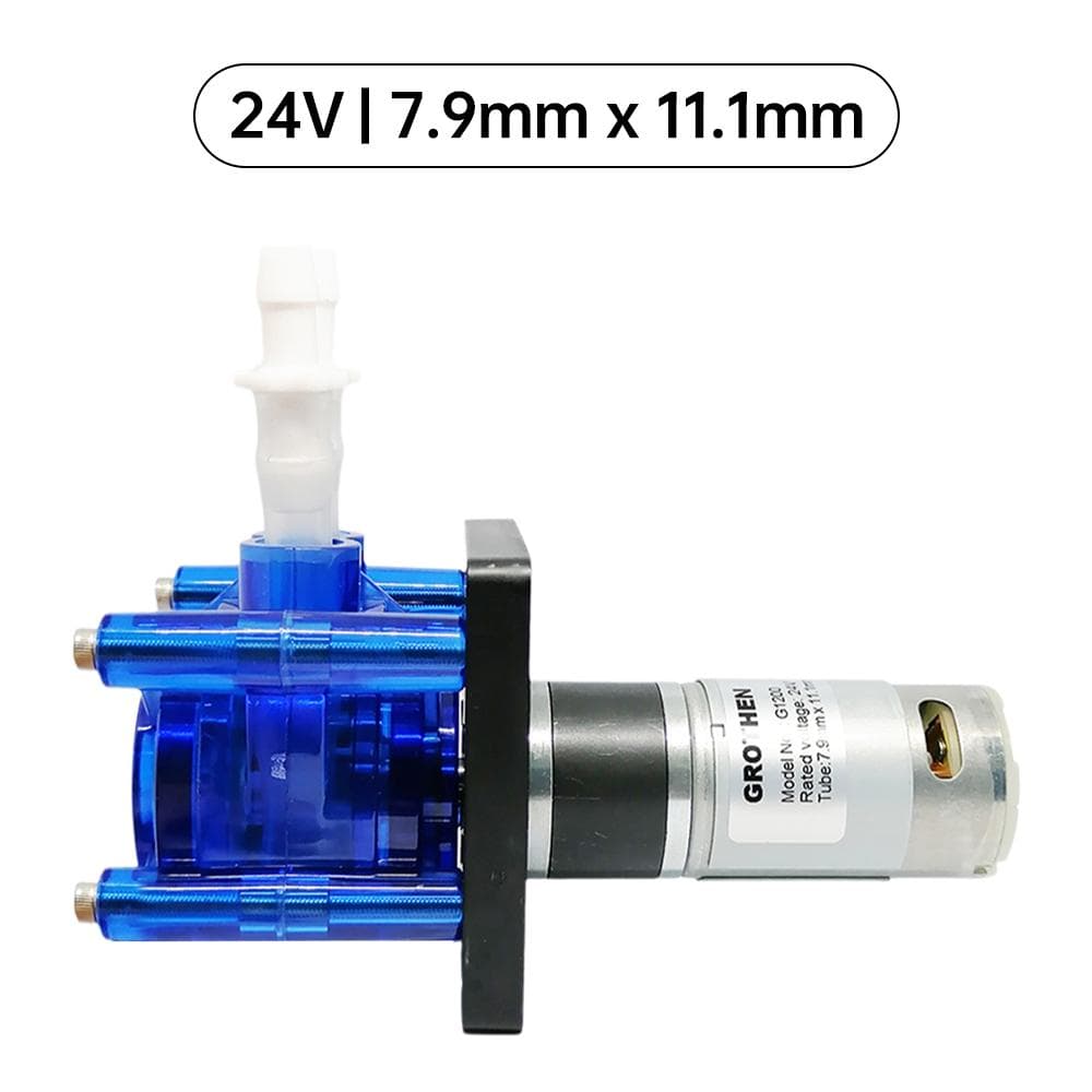 GROTHEN DC 24V Peristaltic Pump Large Flowrate Liquid Dosing Pump 1200mlmin 3 Rollers with 24V