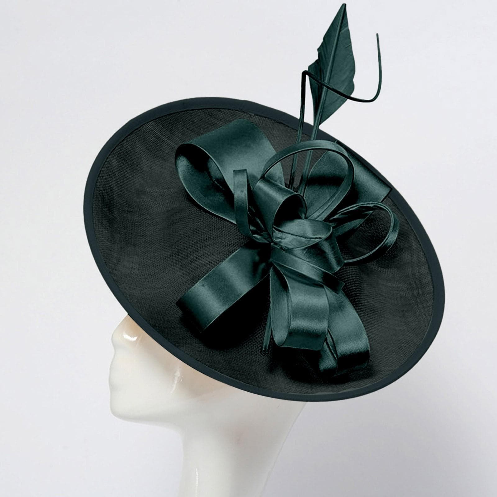 Women Fascinator Hats Tea Party Hat Vintage Hat Headband For Cocktail Head Band Large Solid Color Fashion Exquisite Headwear One Size
