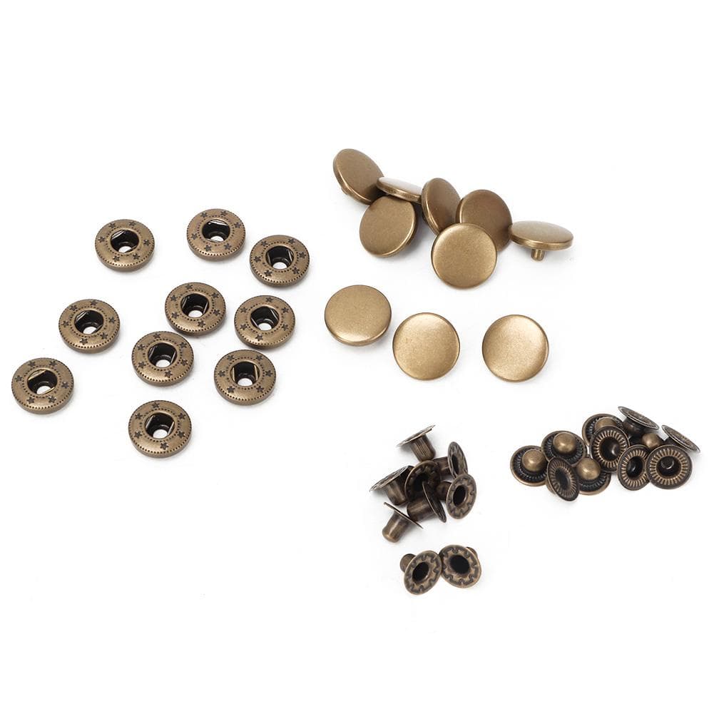 10Pcs 15mm Metal Press Stud Snap Button Fastener Clothes Accessories #1