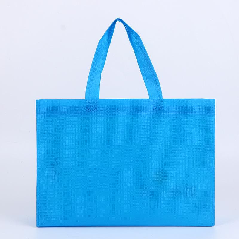 Women Foldable Shopping Bag Reusable Eco Large Non woven Shoulder Bags Cloth Bags light blue