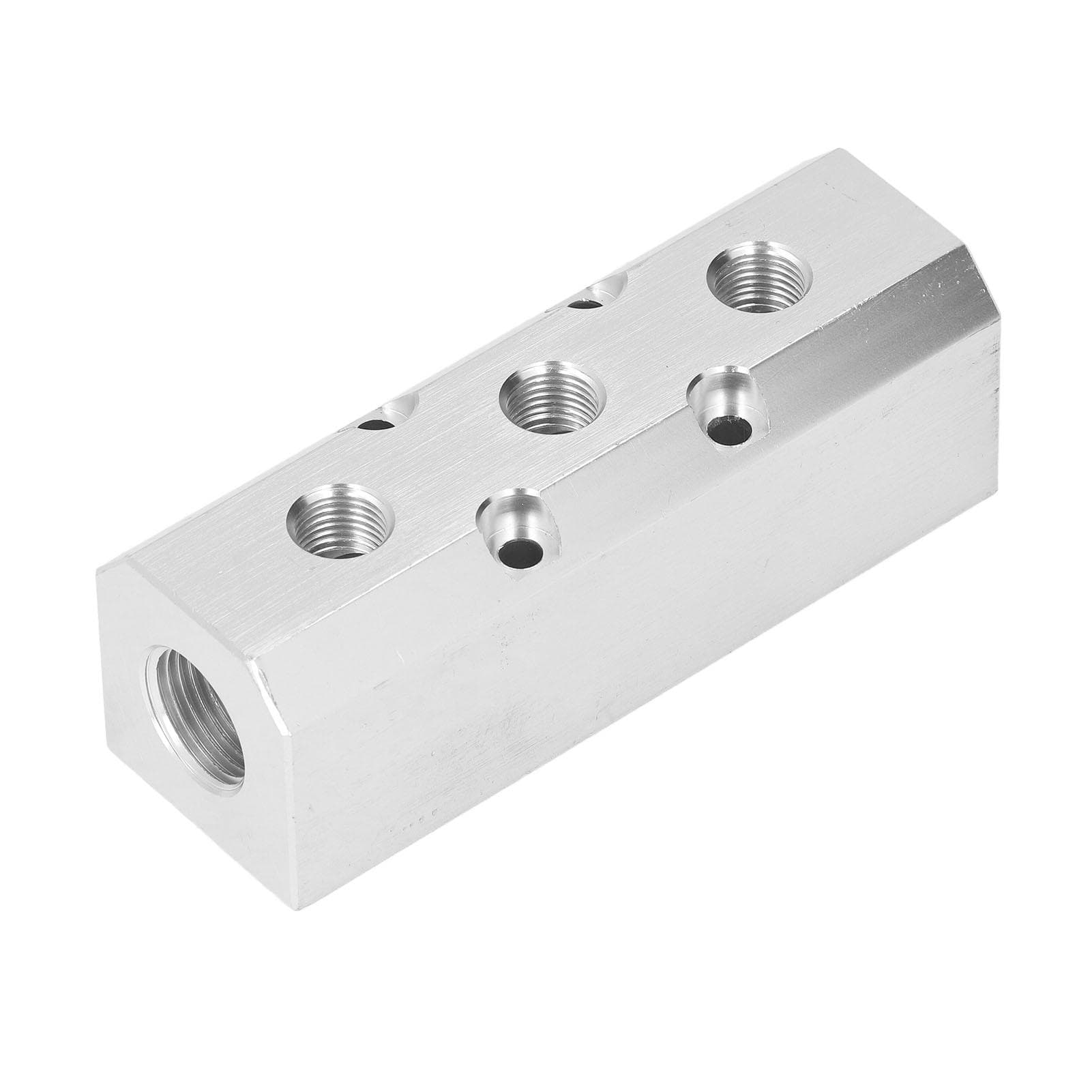 Air Manifold Large Flow Aluminium Pneumatic Block 40x40mm G12 Inlet G14 OutletSY40024F