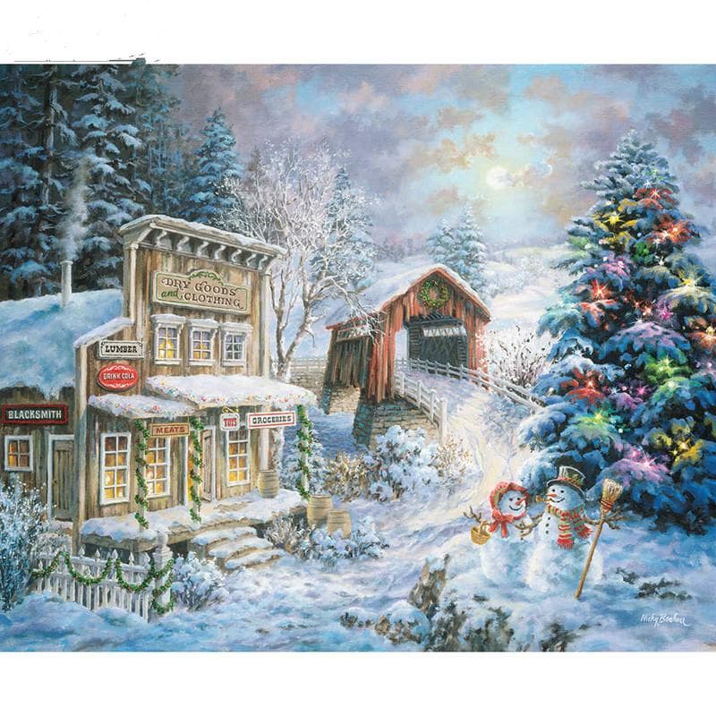 5D DIY Diamond Painting Christmas Embroidery Mosaic Cross Stitch Rhinestone Decoration 20X30CM