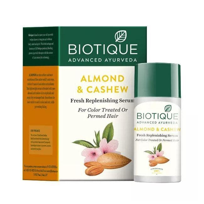 Revitalizing Hair Serum with Almond and Cashew (40 ml), Almond & Cashew Fresh Replenishing Serum, Biotique 8.09375