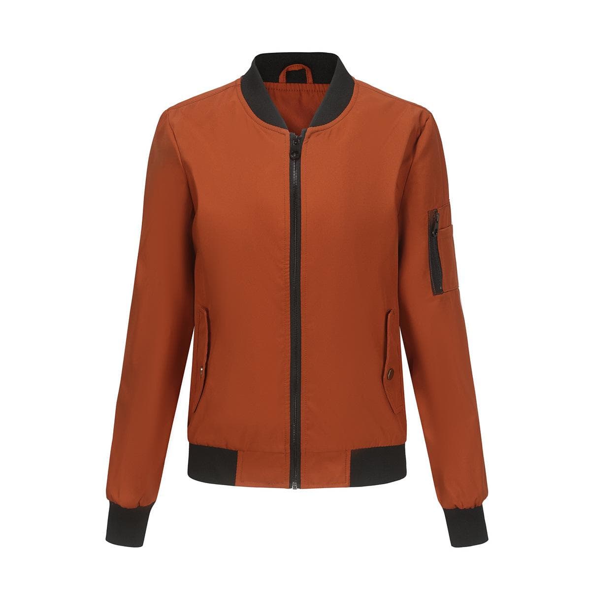Spring and Autumn New Thin Flight Jacket Women's Casual Long Sleeve Jacket Women's Loose Stand Collar Baseball Jacket 4XL