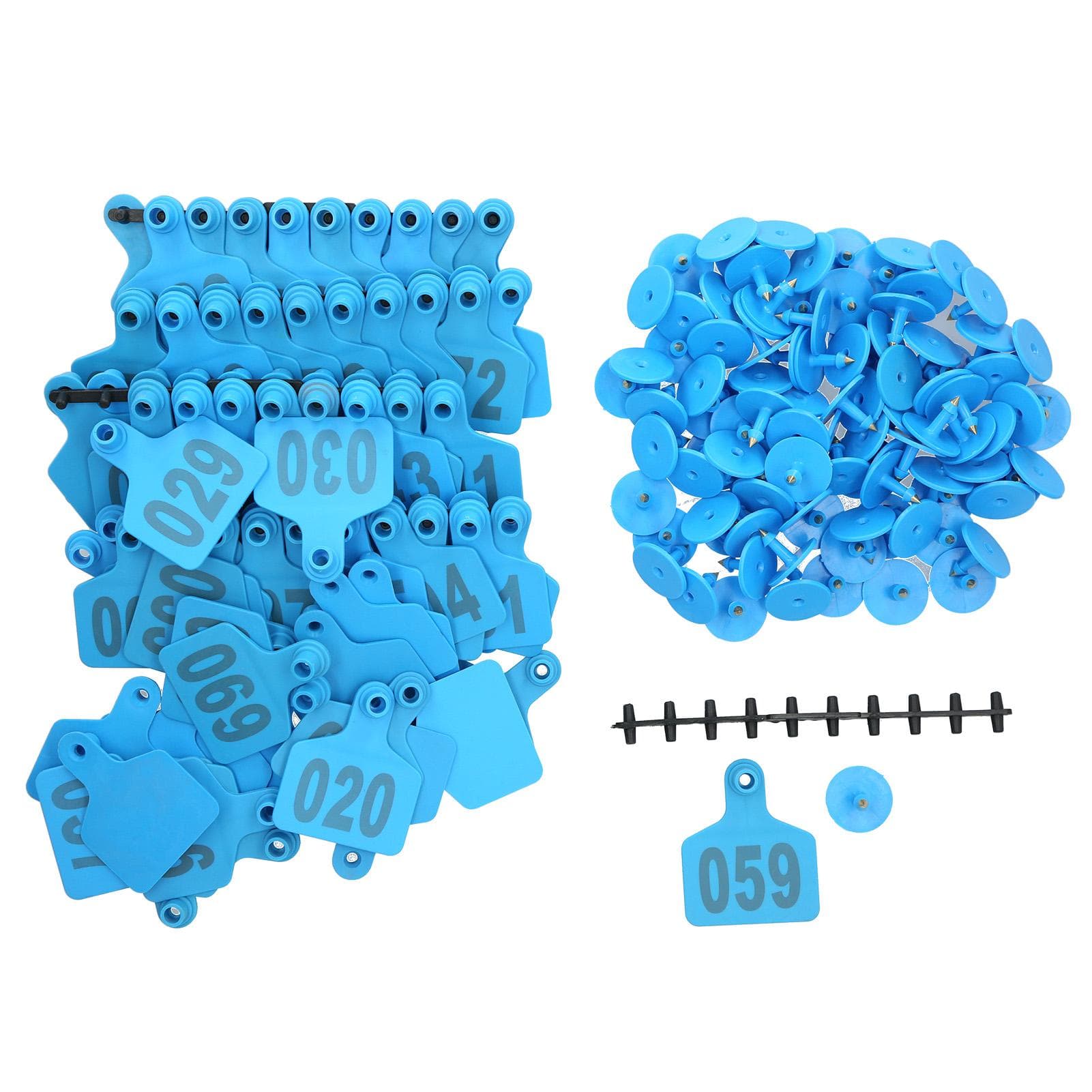 001?100 Number Plastic Tag Livestock Animal Ear Tag for Marking Cattle Cows Animal Farm Accessories