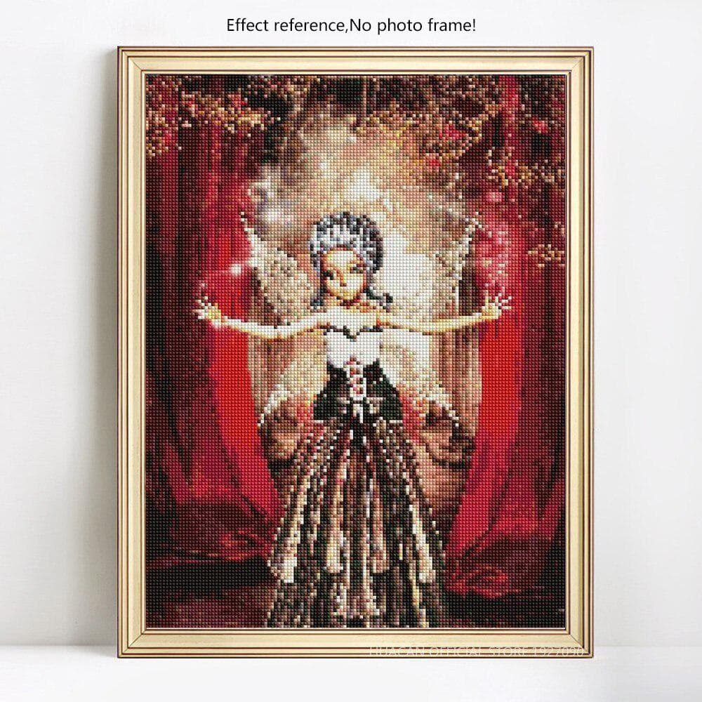 Diamond Embroidery Girl Diamond Painting With Round Stones Fairy Diamond 20X30